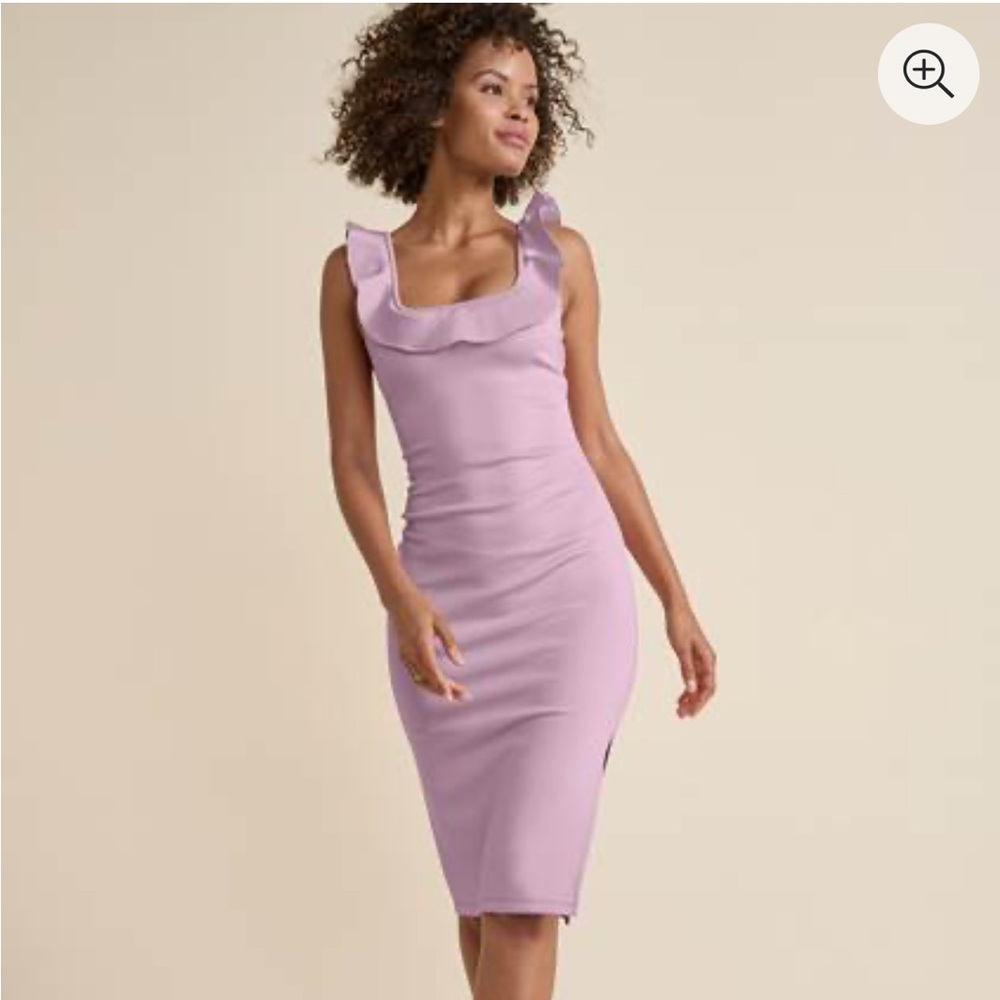 Venus Ruffle Neck Dress